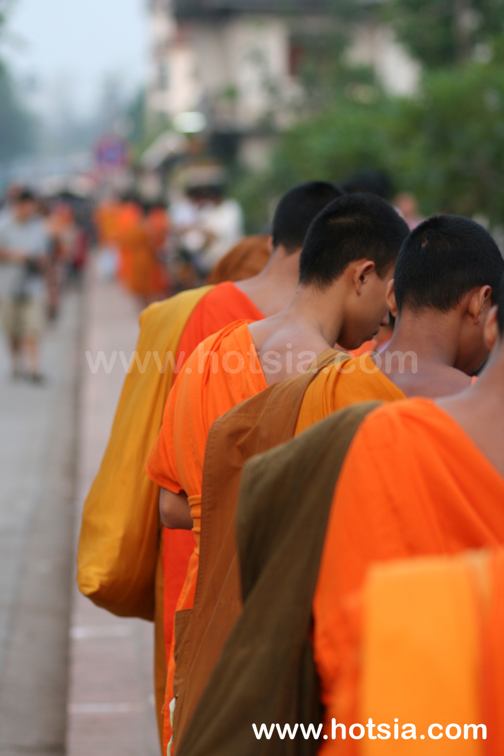 หลวงพระบาง ตักบาตรวันขึ้นปีใหม่หลวงพระบาง