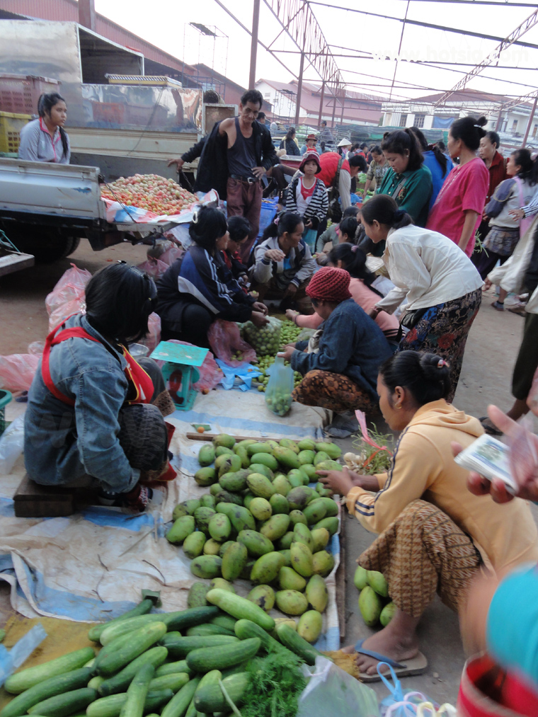 เที่ยวปากเซ จำปาสัก ตลาดดาวเรืองปากเซ