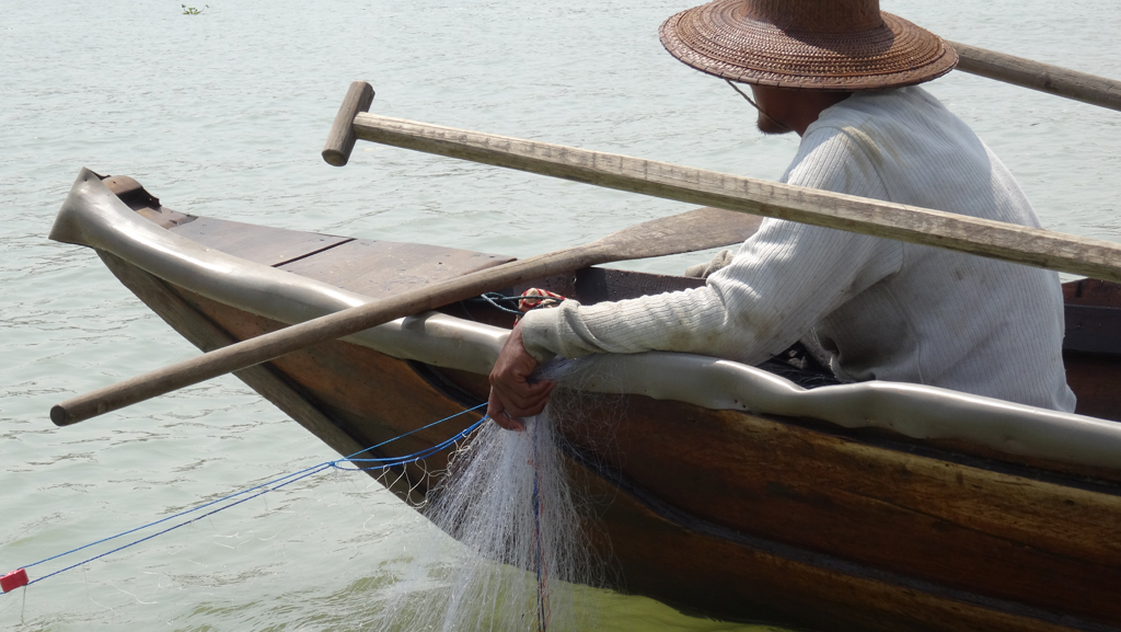 เขตอิรวดี ล่องเรือหาปลาในเมืองพะสิม