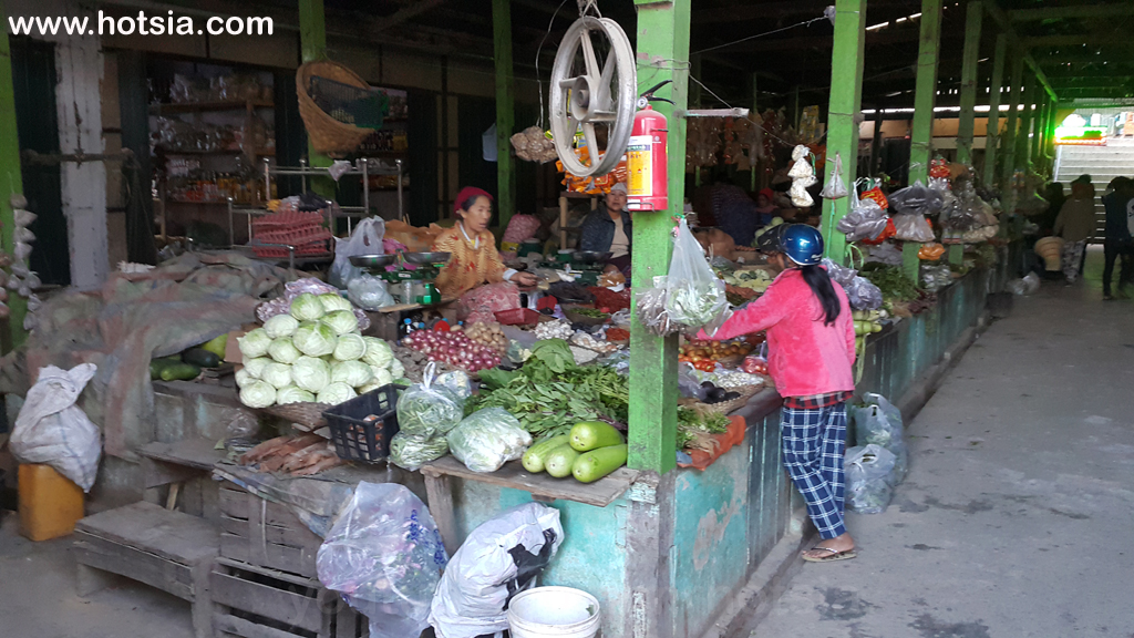 รัฐชิน พม่า ตลาดเช้าชาวเมืองฮักคา