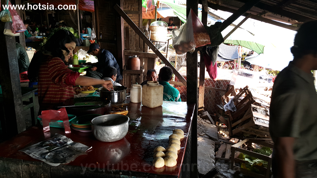 เที่ยวพม่า รัฐกะฉิ่น อาหารการกินชาวกะฉิ่นในเมืองมิตจีนา