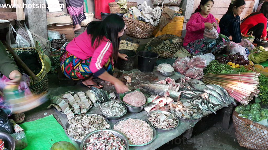เที่ยวพม่า รัฐกะฉิ่น ตลาดเช้ามิตจีนา รัฐกะฉิ่น พม่า