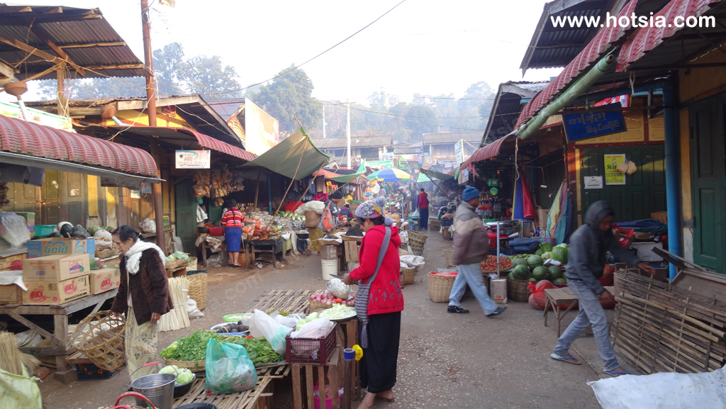เที่ยวพม่า เที่ยวเมืองกาลอว์ ตลาดเช้าเมืองกาลอว์