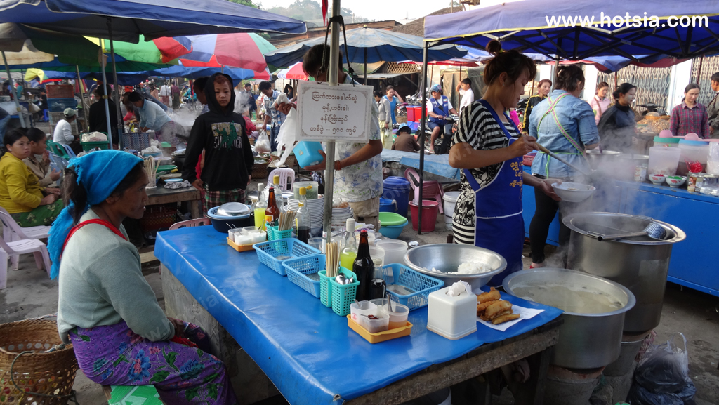 เที่ยวพม่าด้วยตัวเอง เที่ยวเชียงตุงด้วยตัวเอง ก๋วยเตี๋ยวขยำสาวเชียงตุง