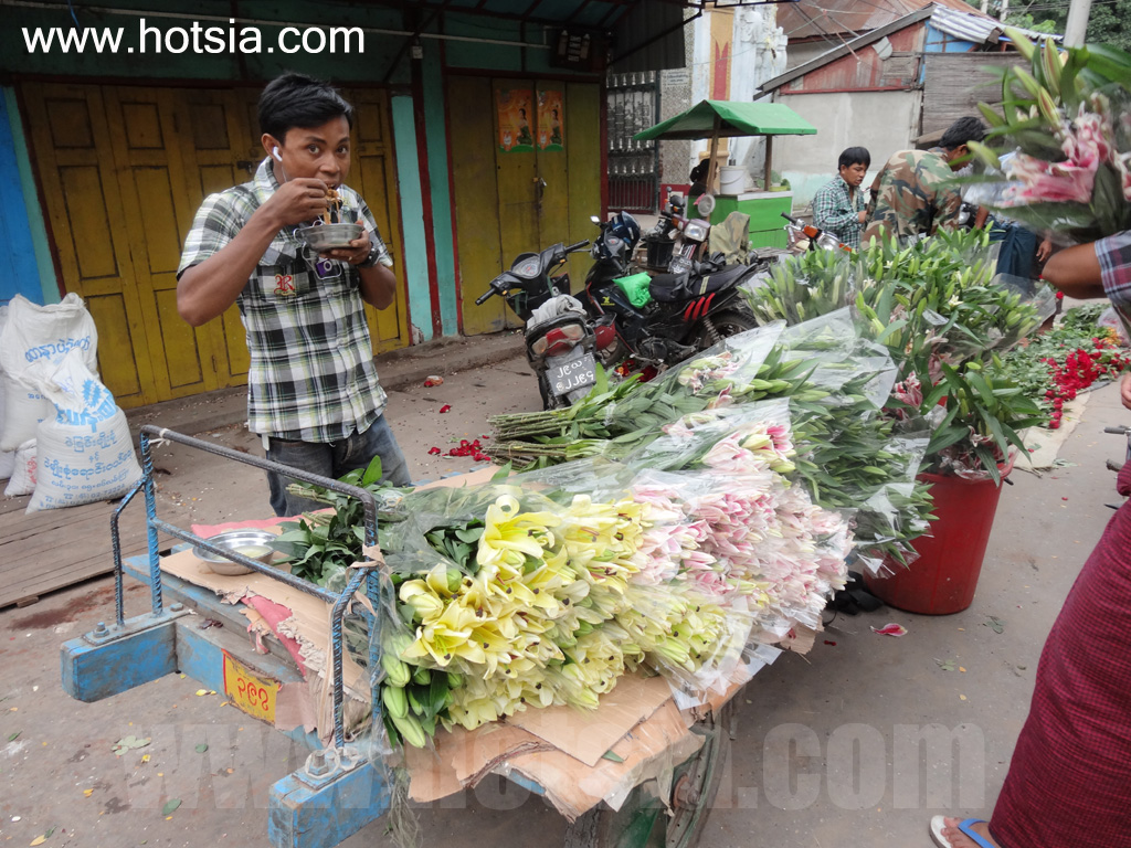 เที่ยวมัณฑะเลย์ด้วยตัวเอง ตลาดดอกไม้เมืองมัณฑะเลย์