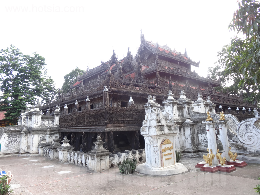 เที่ยวพม่าด้วยตัวเอง เที่ยวมัณฑะเลย์ด้วยตัวเอง SHWE NANDAW KYAUNG golden palace monastery