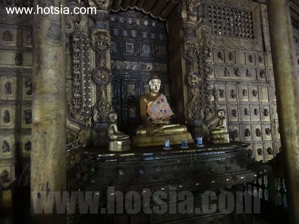 เที่ยวพม่าด้วยตัวเอง เที่ยวมัณฑะเลย์ด้วยตัวเอง SHWE NANDAW KYAUNG golden palace monastery