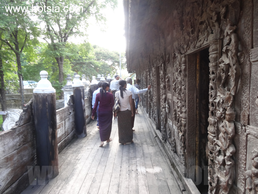 เที่ยวพม่าด้วยตัวเอง เที่ยวมัณฑะเลย์ด้วยตัวเอง SHWE NANDAW KYAUNG golden palace monastery