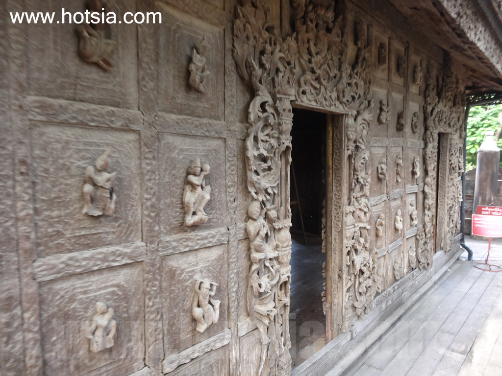 เที่ยวพม่าด้วยตัวเอง เที่ยวมัณฑะเลย์ด้วยตัวเอง SHWE NANDAW KYAUNG golden palace monastery