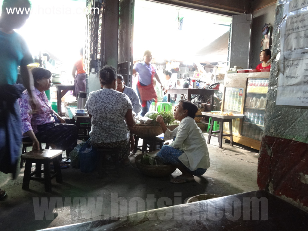 เที่ยวพม่าด้วยตัวเอง เที่ยวมัณฑะเลย์ด้วยตัวเอง ร้านอาหารเช้าในตลาดมัณฑะเลย์