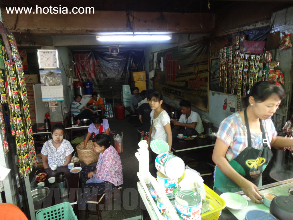 เที่ยวพม่าด้วยตัวเอง เที่ยวมัณฑะเลย์ด้วยตัวเอง ร้านอาหารเช้าในตลาดมัณฑะเลย์
