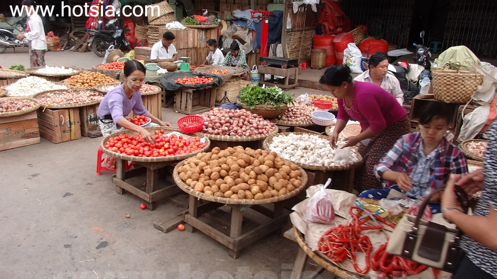 เที่ยวพม่าด้วยตัวเอง เที่ยวมัณฑะเลย์ด้วยตัวเอง ตลาดเช้ามัณฑะเลย์