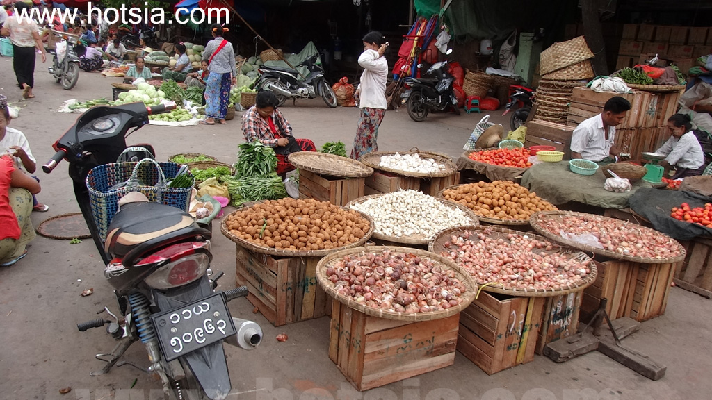 เที่ยวพม่าด้วยตัวเอง เที่ยวมัณฑะเลย์ด้วยตัวเอง ตลาดเช้ามัณฑะเลย์