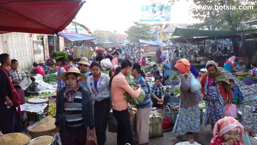 เที่ยวพม่า เมืองมิถิลา(Meiktila) ตลาดเช้าเมืองมิถิลา พม่า