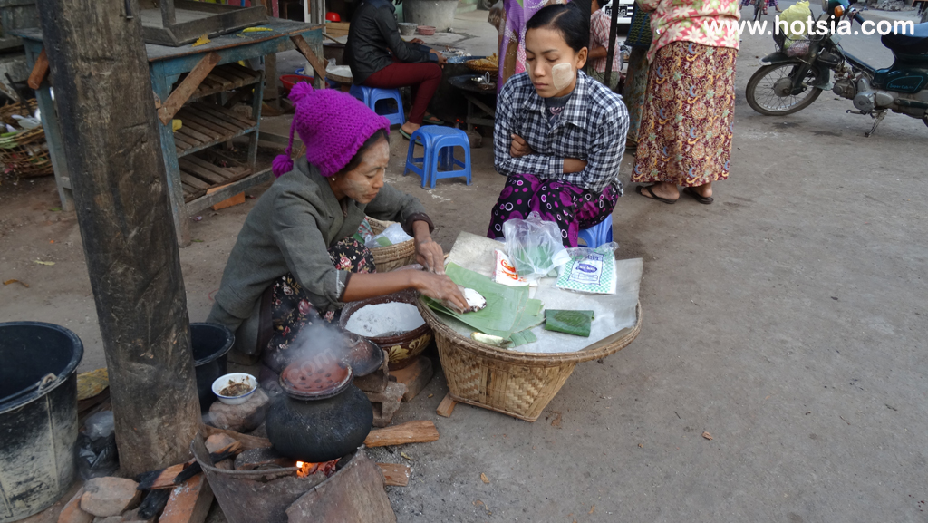 เที่ยวพม่า เมืองโมนยวา ตลาดเช้าเมืองโมนยวา