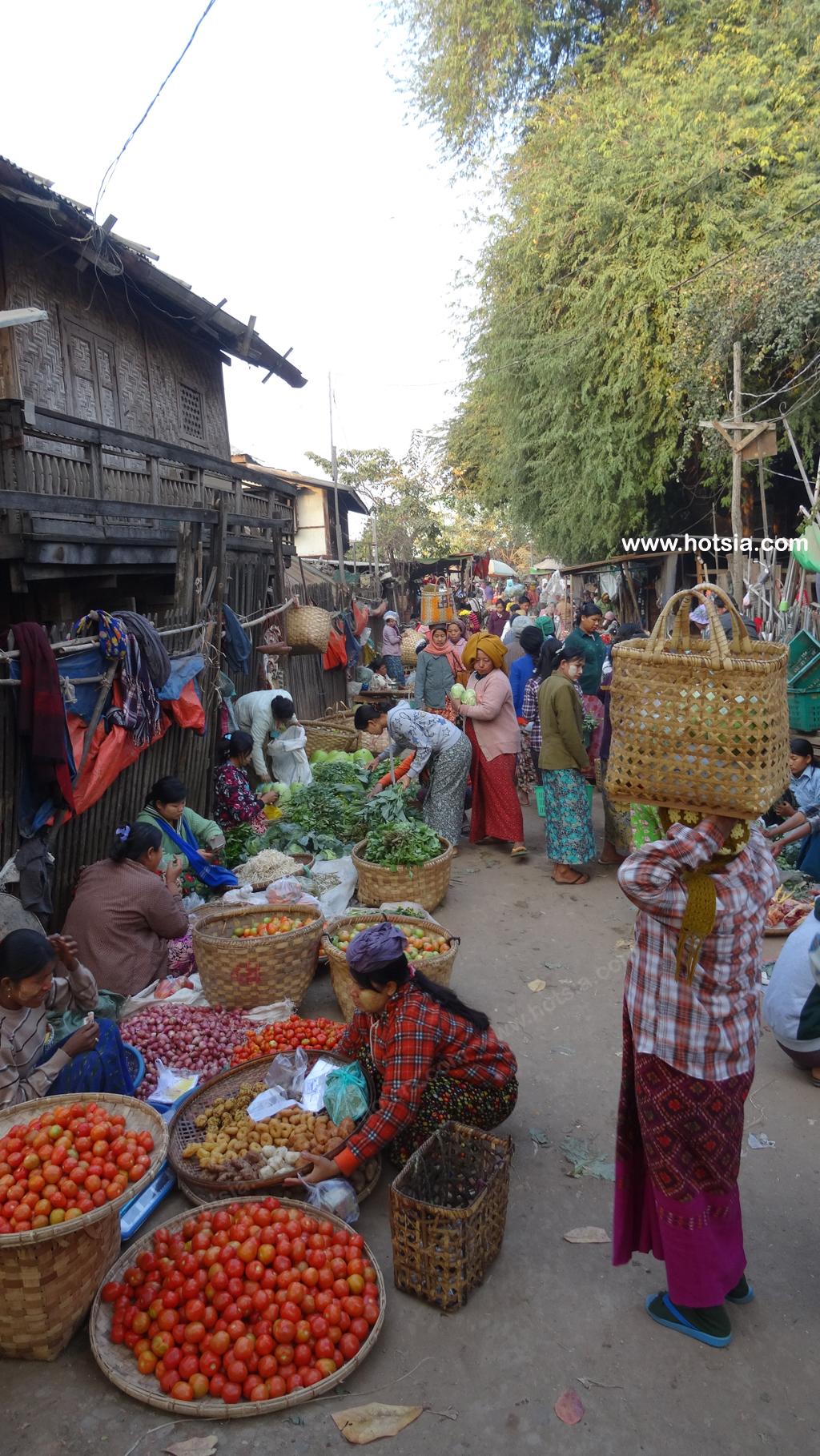 เที่ยวพม่า เมืองโมนยวา ตลาดเช้าเมืองโมนยวา