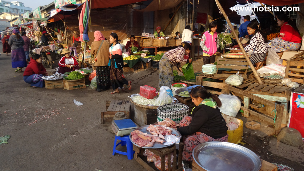 เที่ยวพม่า เมืองพินอูลวิน ตลาดเช้าพินอูลวิน