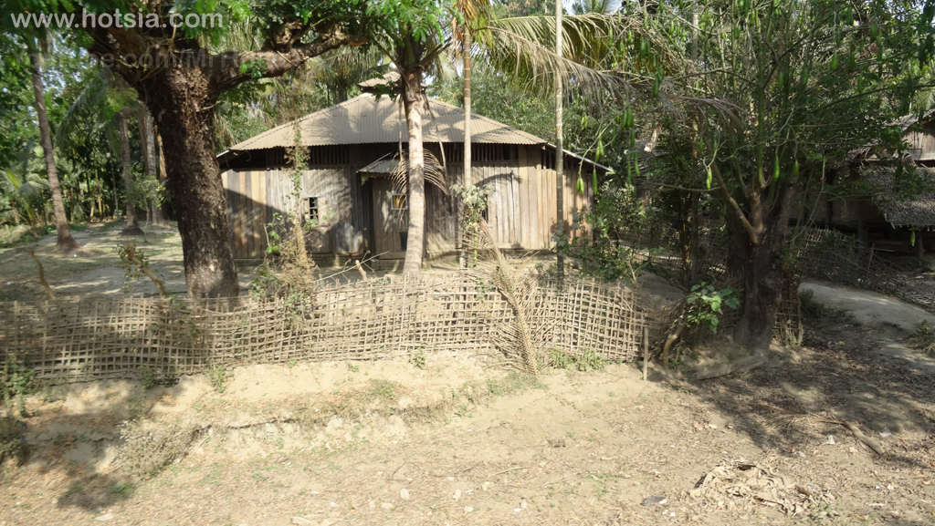 รัฐยะไข่ บ้านชาวบ้านเขตชนบทในซิตตเว พม่า