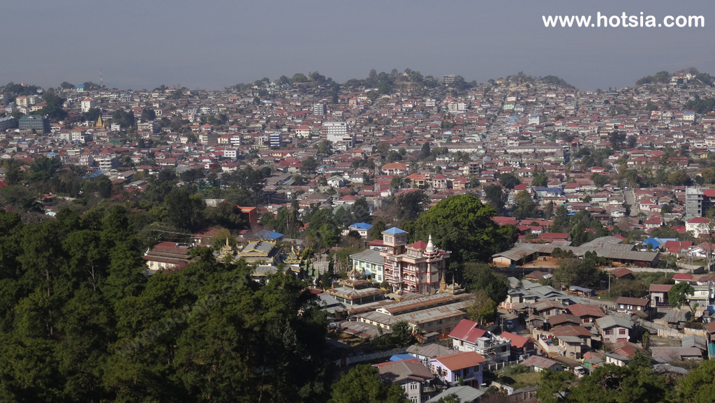 เที่ยวพม่า เมืองตองยี รัฐฉาน พม่า จุดชมวิวในเมืองตองยี รัฐฉาน พม่า