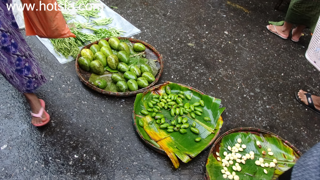 เที่ยวย่างกุ้งพม่าด้วยตัวเอง ตลาดรถผ่านได้ ย่างกุ้ง