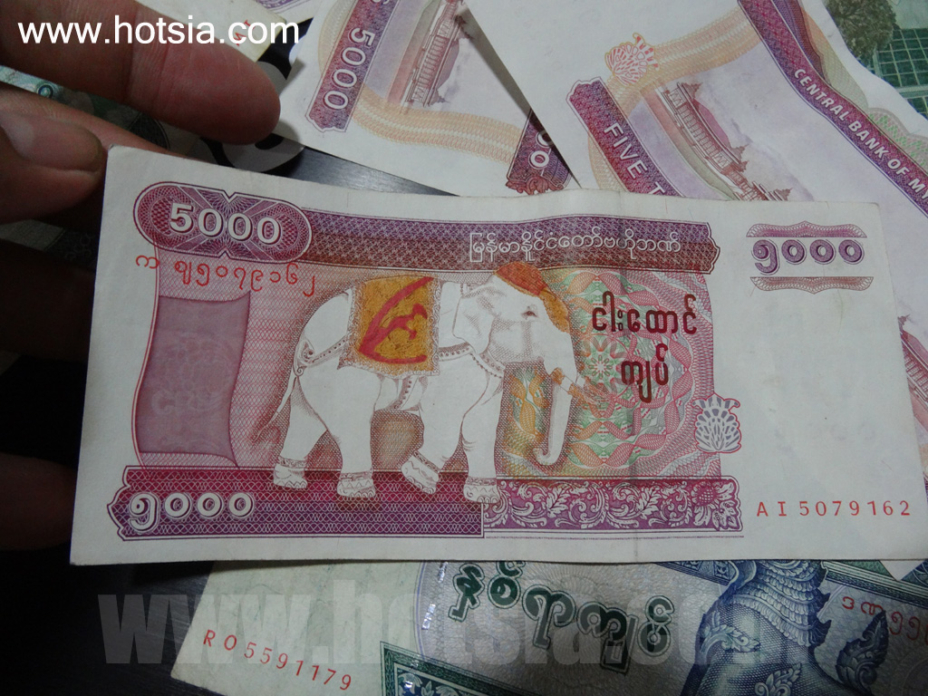 เที่ยวย่างกุ้งพม่าด้วยตัวเอง เงินพม่า เงินจ๊าด การใช้จ่ายเงินพม่า