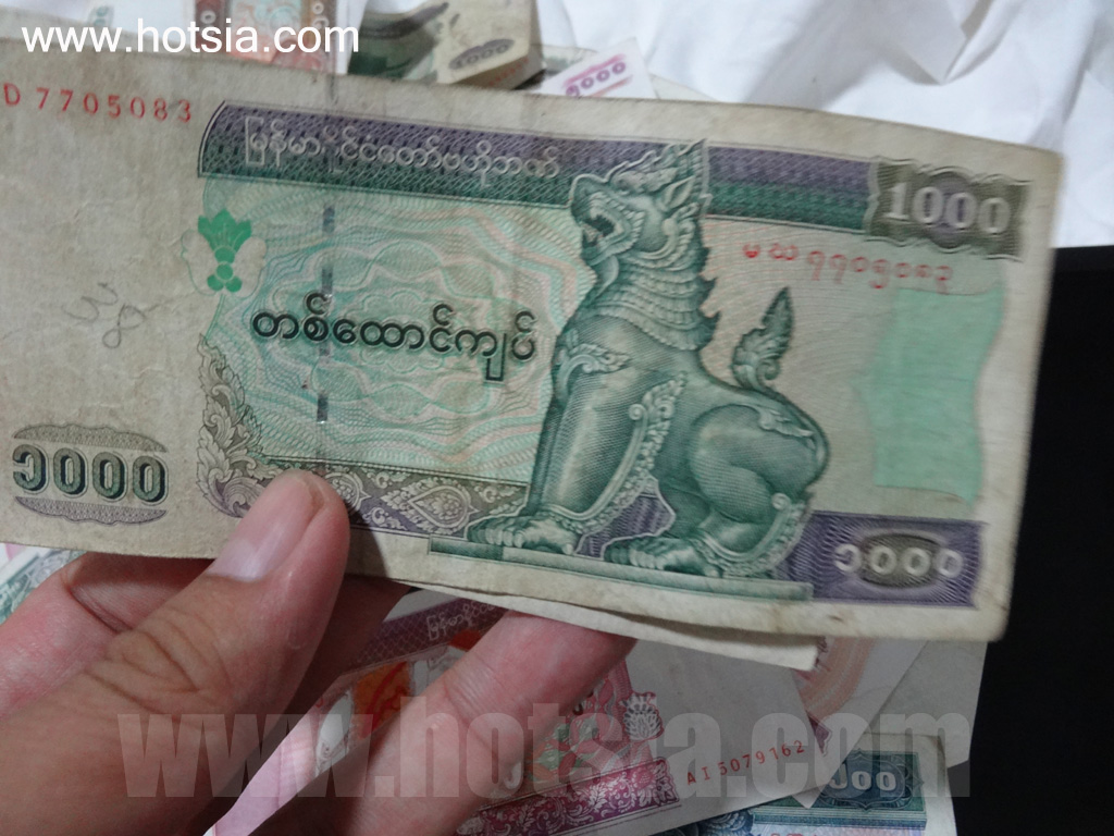 เที่ยวย่างกุ้งพม่าด้วยตัวเอง เงินพม่า เงินจ๊าด การใช้จ่ายเงินพม่า