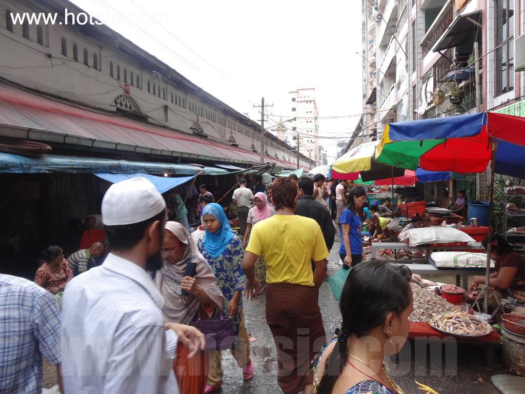 เที่ยวย่างกุ้งพม่าด้วยตัวเอง ตลาดเช้าย่างกุ้ง