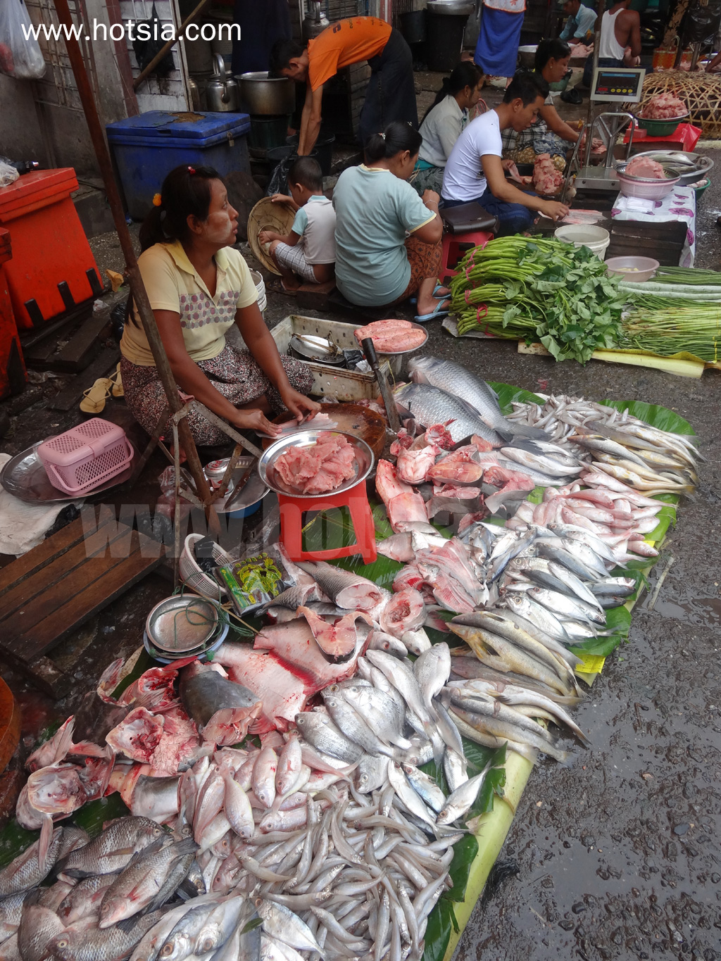 เที่ยวย่างกุ้งพม่าด้วยตัวเอง ตลาดเช้าย่างกุ้ง