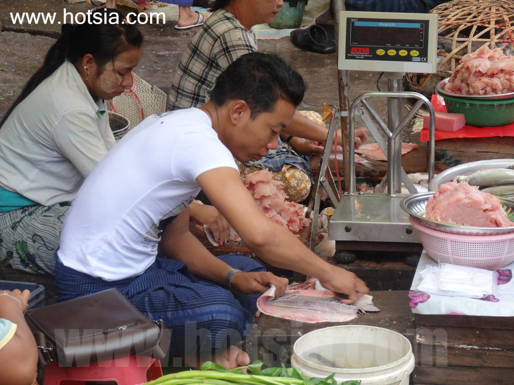 เที่ยวย่างกุ้งพม่าด้วยตัวเอง ตลาดเช้าย่างกุ้ง