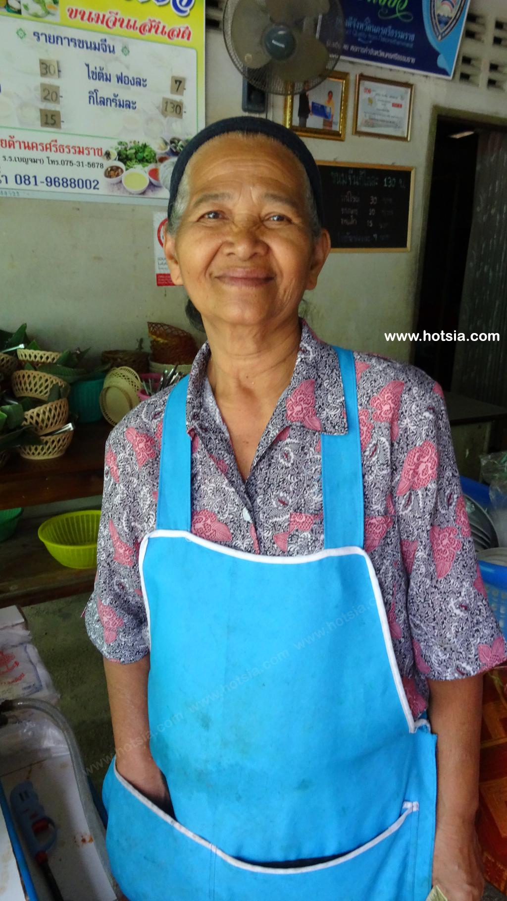 นครศรีธรรมราช ขนมจีนร้านบ้านป้าเขียวลานสกา