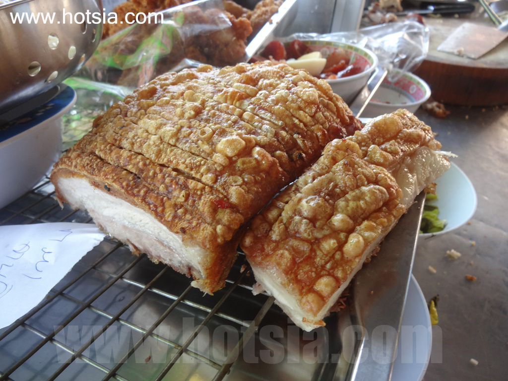 หนองคาย ข้าวหมูกรอบ หมูแดง ร้านโอชาโพนพิสัย