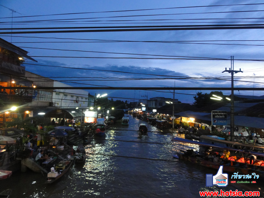 เที่ยวสมุทรสงคราม เที่ยวกลางคืนตลาดน้ำอัมพวา