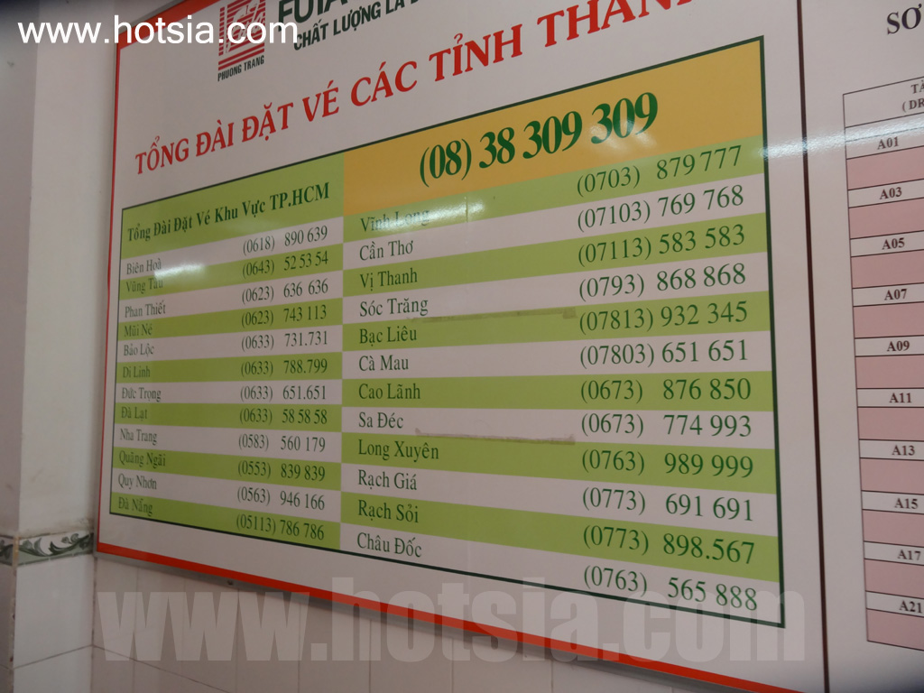 จังหวัดบ่าเสียะ-หวุงเต่า การเดินทางด้วยรถประจำทาง