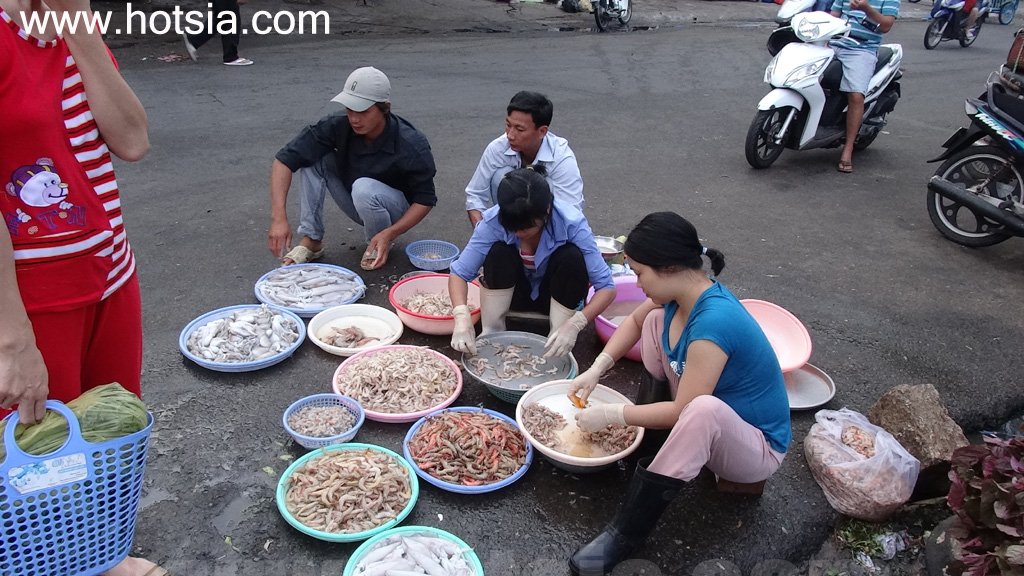 จังหวัดบ่าเสียะ-หวุงเต่า ตลาดเช้าหวุงเต่า