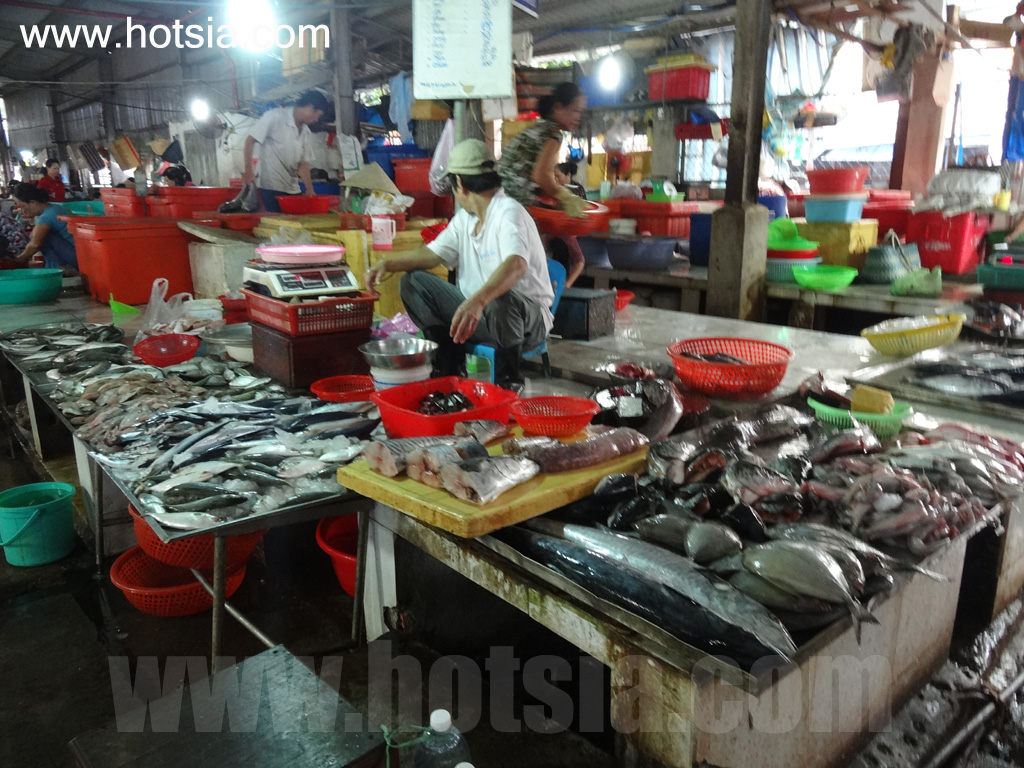 จังหวัดบ่าเสียะ-หวุงเต่า ตลาดเช้าหวุงเต่า