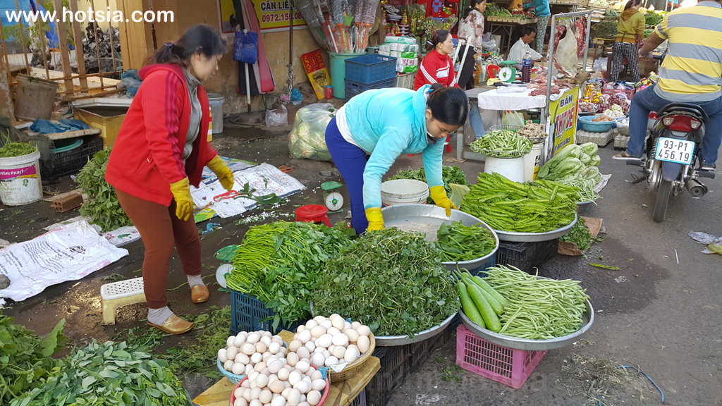 เมืองด่งซอย(Dong Xoai) จังหวัดบิ่ญเฟือก(Binh Phuoc) ตลาดเช้าด่งซอย(Dong Xoai morning market 2016)