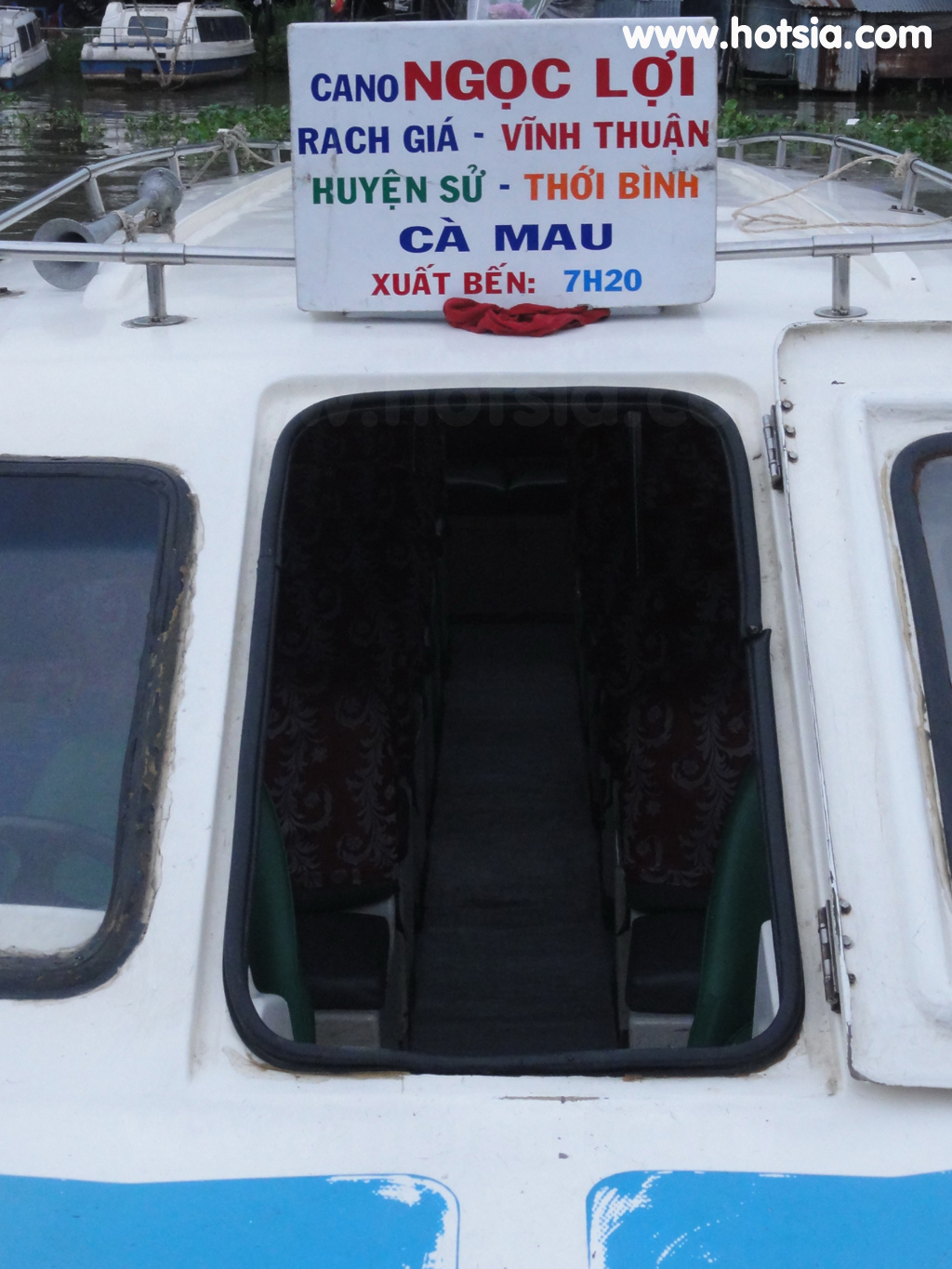 จังหวัดกาเมา(Ca Mau) เรือจากลักย้าไปกาเมา (Boat from Rach Gia to Ca Mau)