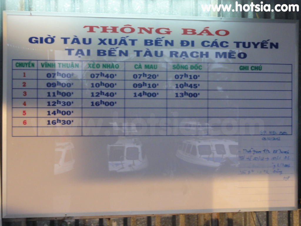 จังหวัดกาเมา(Ca Mau) เรือจากลักย้าไปกาเมา (Boat from Rach Gia to Ca Mau)