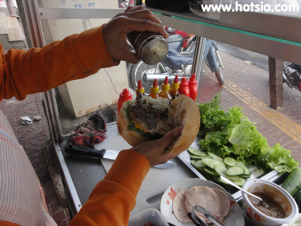 จังหวัดก่าเมา(Ca Mau vietnam) แฮมเบอเกอร์เมืองก่าเมา (Ca Mau)