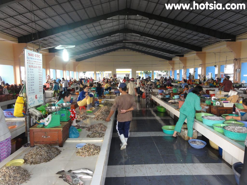 เมืองห่าเทียน ตลาดปลาเมืองห่าเทียน เวียดนาม