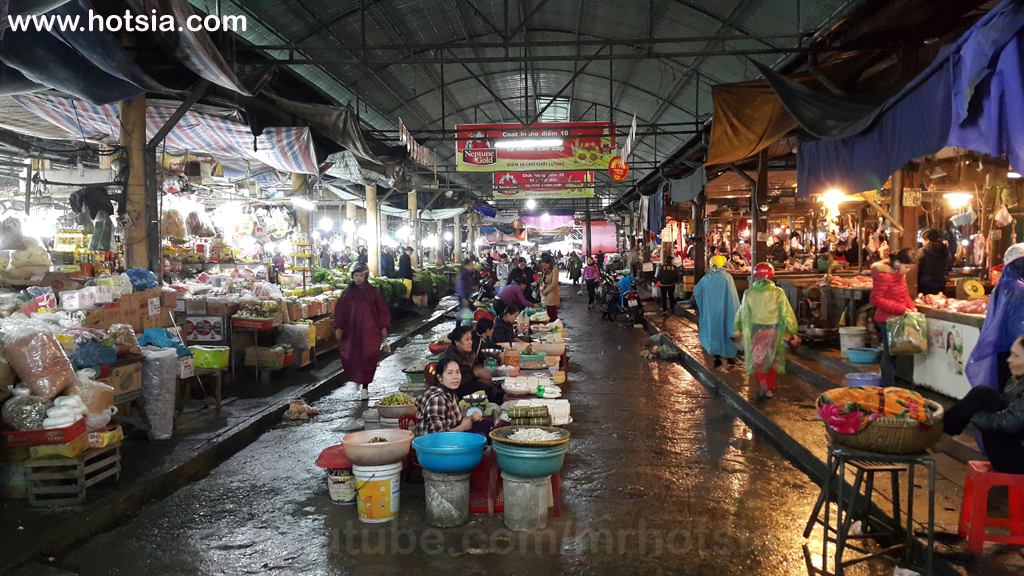 จังหวัดห่าติ่ญ ตลาดเช้า ตลาดเย็น จังหวัดห่าติ่ญ