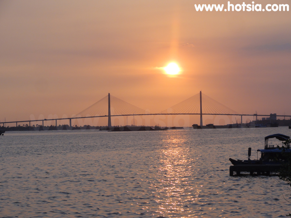 เตี่ยนยาง Tien Giang อาทิตย์ตกที่หมีเทอ จังหวัดเตี่ยนยาง(sun set my tho)