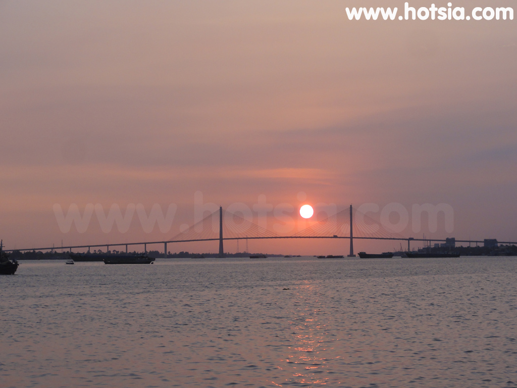 เตี่ยนยาง Tien Giang อาทิตย์ตกที่หมีเทอ จังหวัดเตี่ยนยาง(sun set my tho)