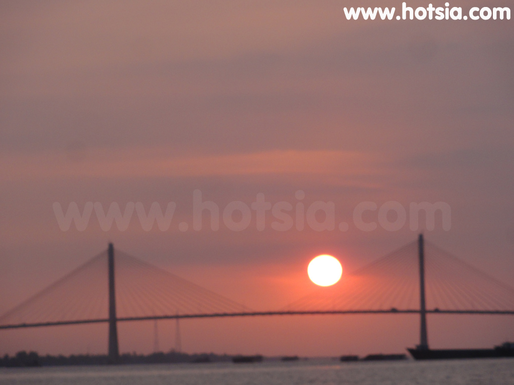 เตี่ยนยาง Tien Giang อาทิตย์ตกที่หมีเทอ จังหวัดเตี่ยนยาง(sun set my tho)