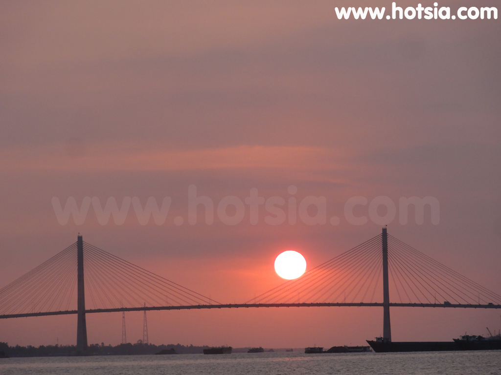 เตี่ยนยาง Tien Giang อาทิตย์ตกที่หมีเทอ จังหวัดเตี่ยนยาง(sun set my tho)